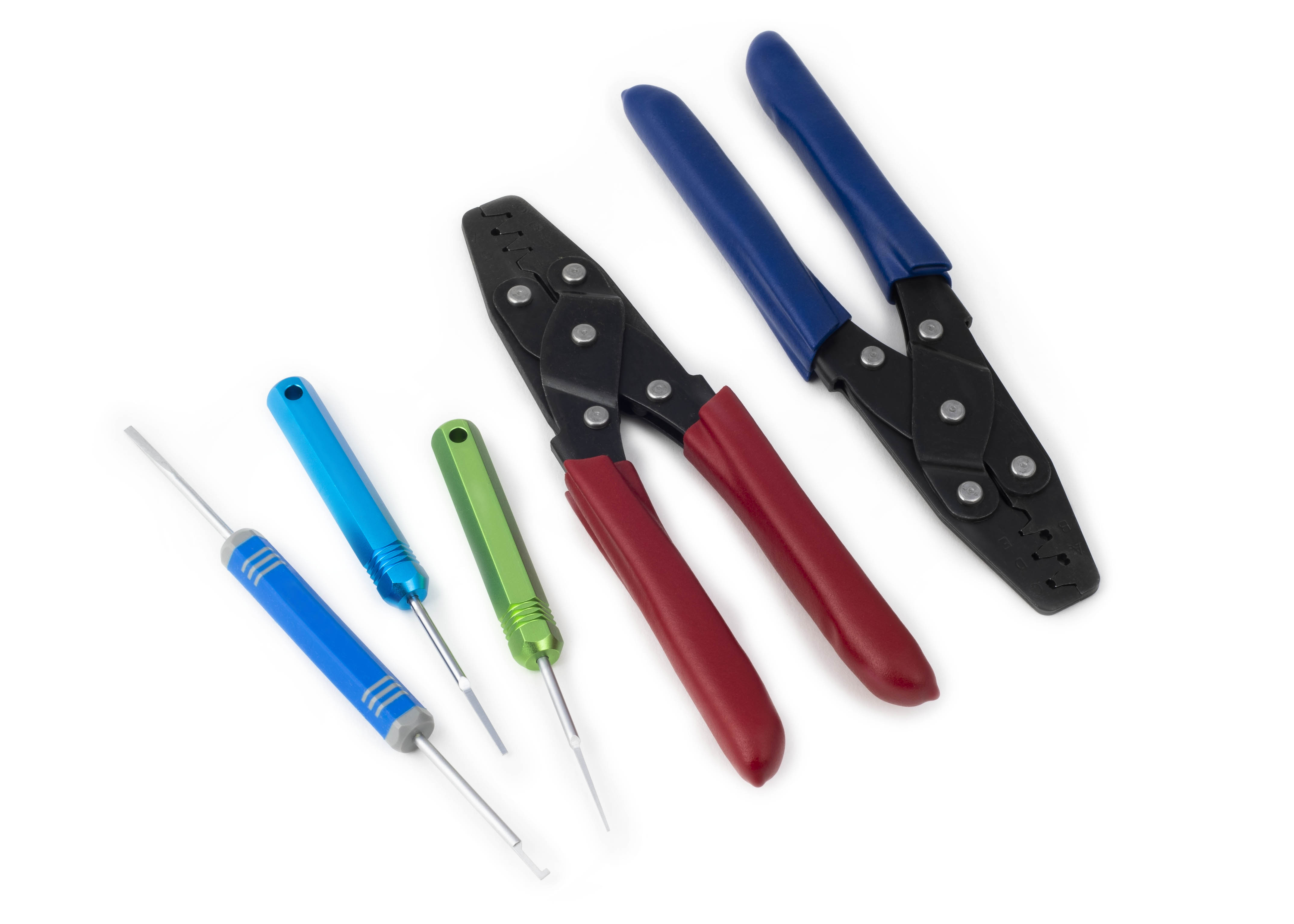 Haltech Dual Crimper set - inc 3 pin removal tools